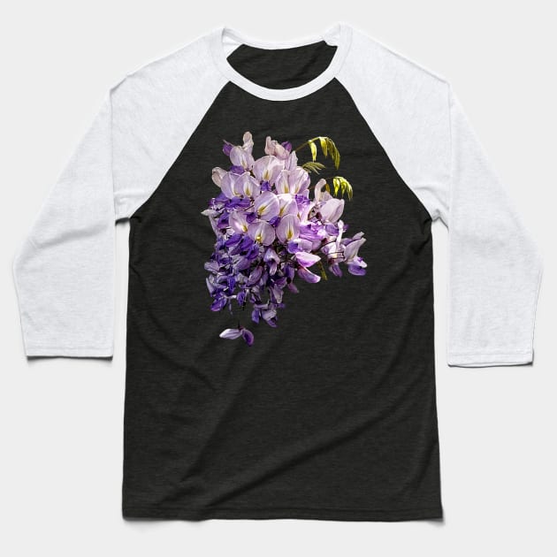 Delicate Wisteria Baseball T-Shirt by SusanSavad